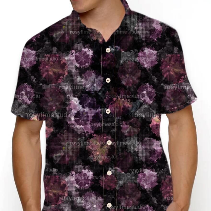 Seamless Pattern FL002EX - Purple floral - Image 4