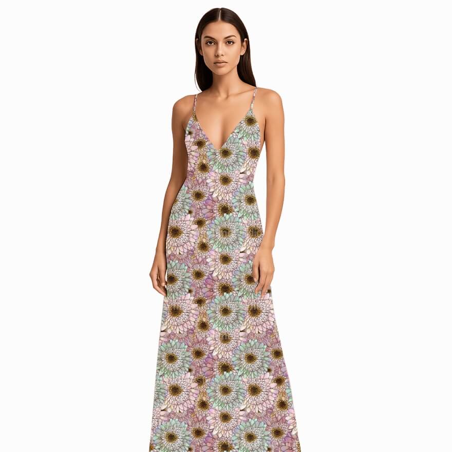 Seamless Pattern FL017EX-Flowers in colorful watercolor - Image 2