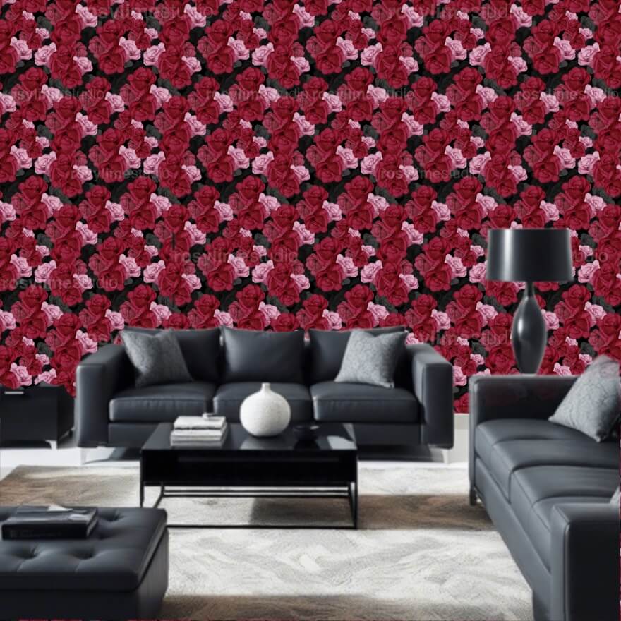 Seamless Pattern FL021EX-Watercolor flowers red and pink - Image 7