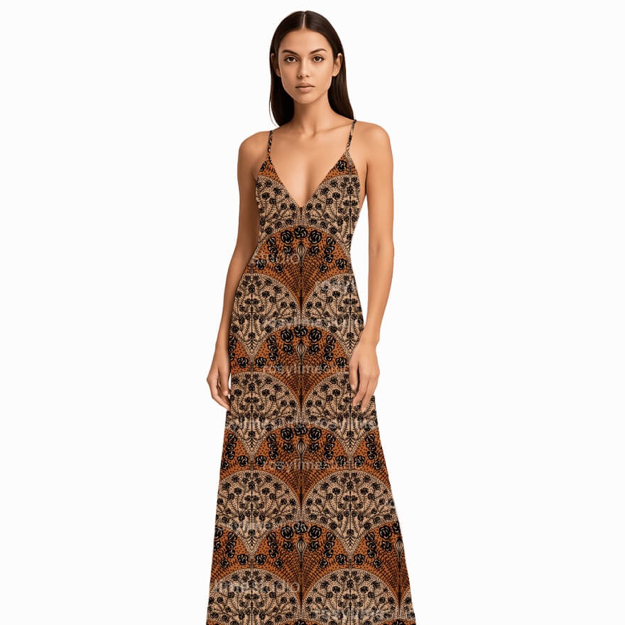 Seamless Pattern FL029EX-Flowers lines dots - Image 2