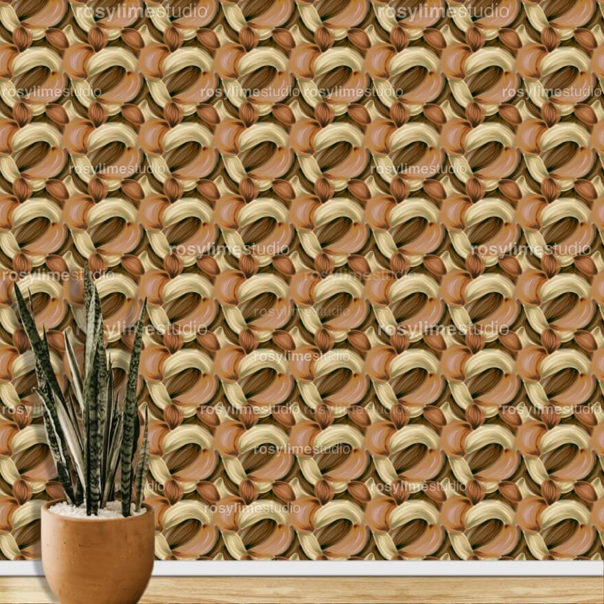 Seamless Pattern AB002CO-Abstract brown orange yellow - Image 7