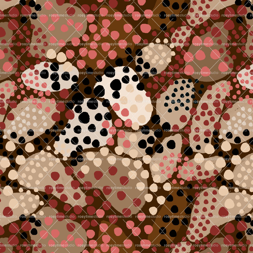 Seamless Pattern AB011CO-Organic overlapping points