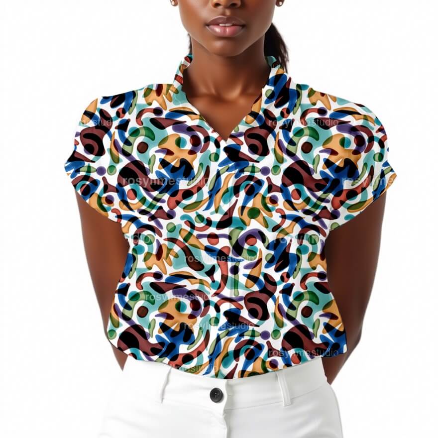 Seamless Pattern AB012CO-Abstract organic and colorful - Image 2