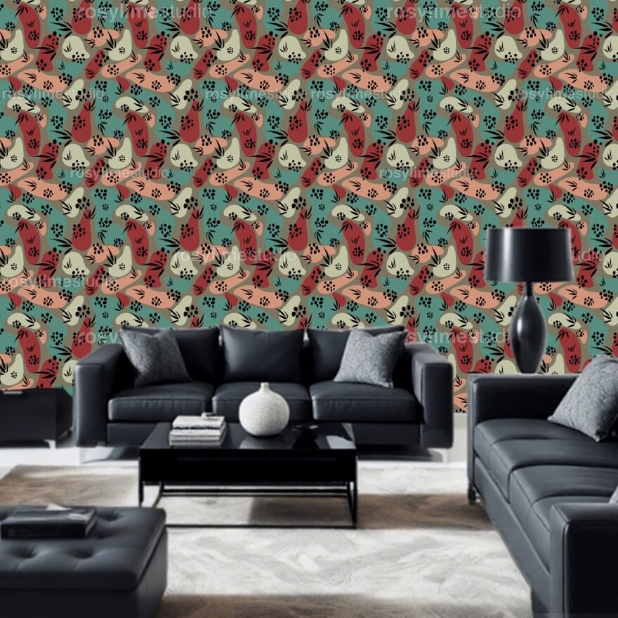 Seamless Pattern AB013CO-Abstract organic Boho - Image 7