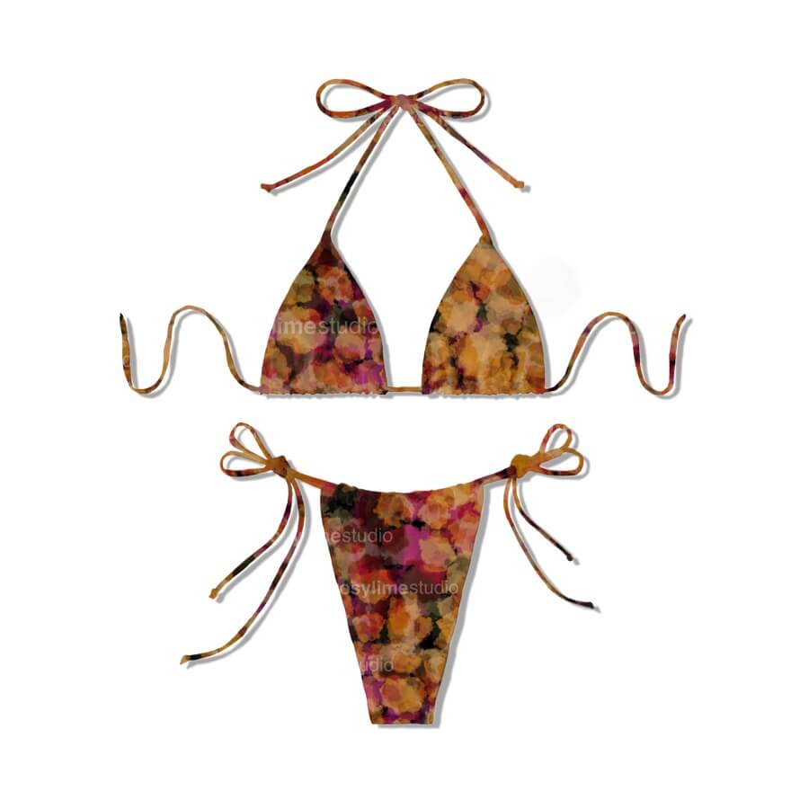 Seamless Pattern AB014CO-Abstract watercolor yellow pink - Image 3