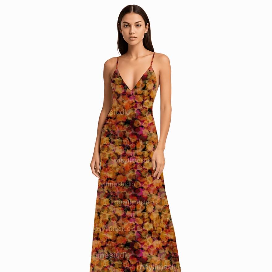 Seamless Pattern AB014CO-Abstract watercolor yellow pink - Image 2