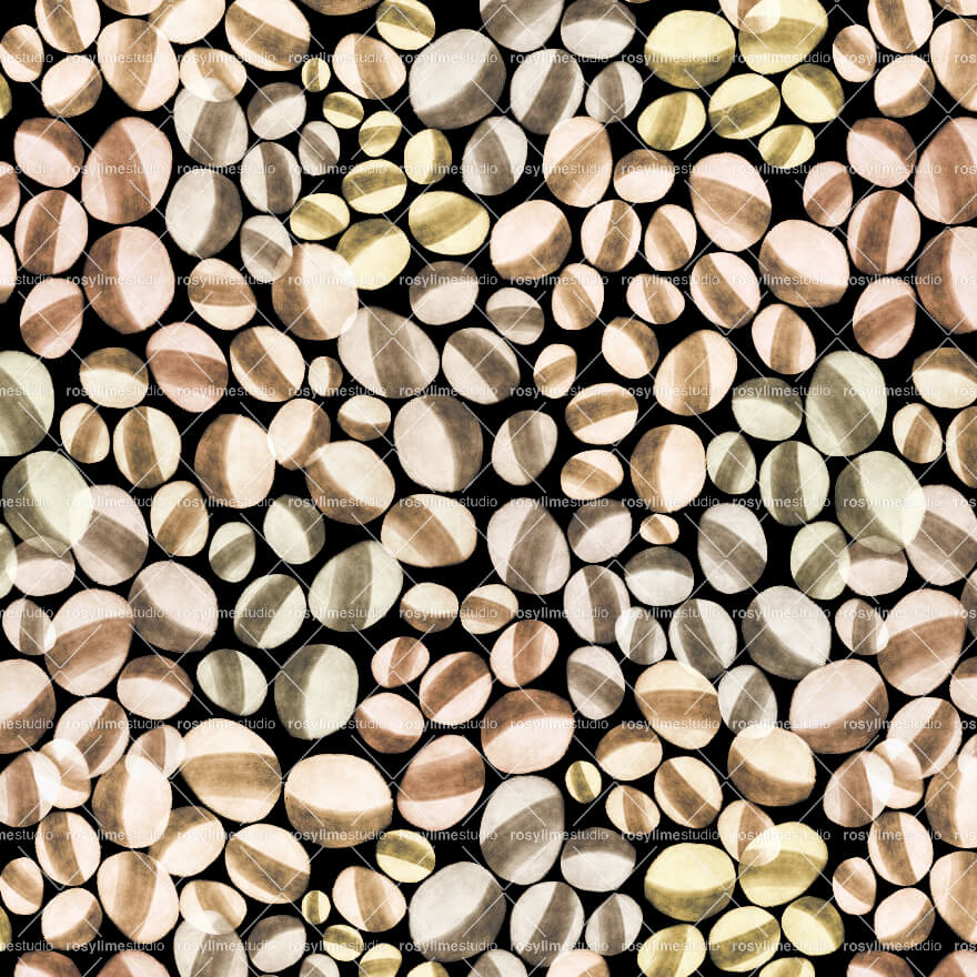 Seamless Pattern AB015EX-Oval and rounded stones