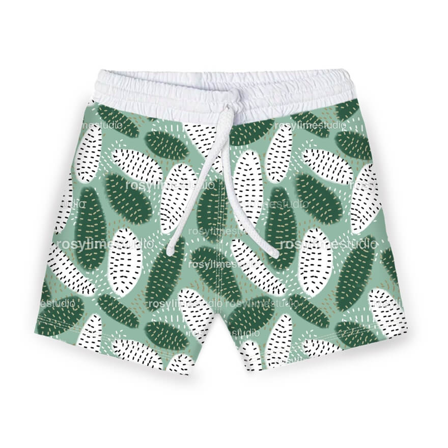 Seamless Pattern AB017EX-Organic botanical green white - Image 5