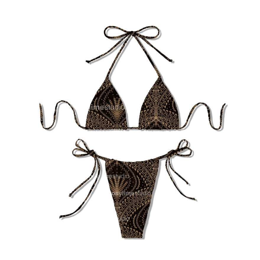 Seamless Pattern EM005EX-Birds and chains embroidery - Image 3