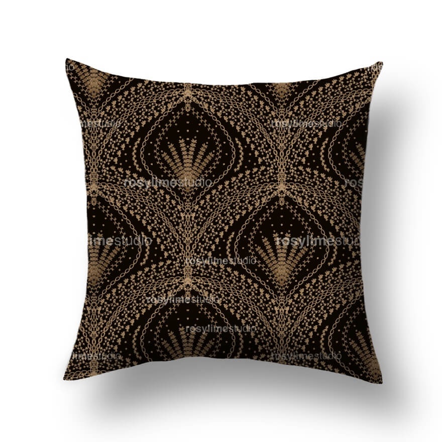 Seamless Pattern EM005EX-Birds and chains embroidery - Image 4