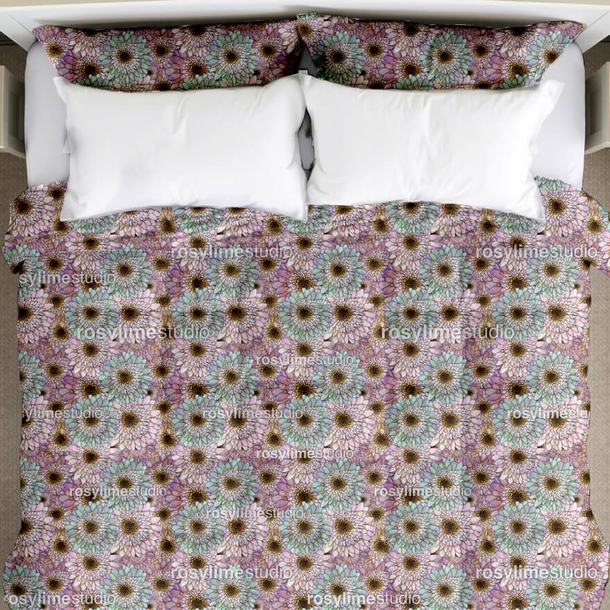 Seamless Pattern FL017EX-Flowers in colorful watercolor - Image 7