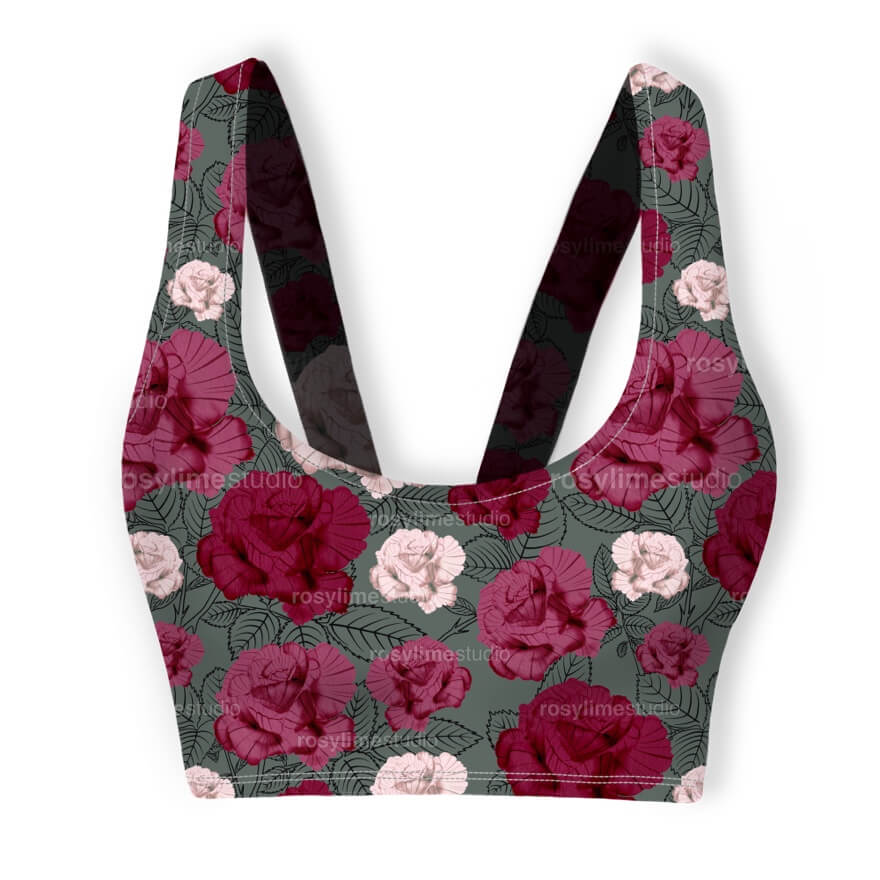 Seamless Pattern FL019EX-Watercolor flowers and lines - Image 3