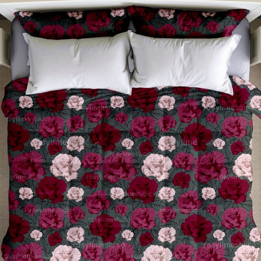 Seamless Pattern FL019EX-Watercolor flowers and lines - Image 6