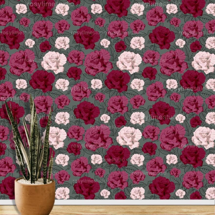 Seamless Pattern FL019EX-Watercolor flowers and lines - Image 7