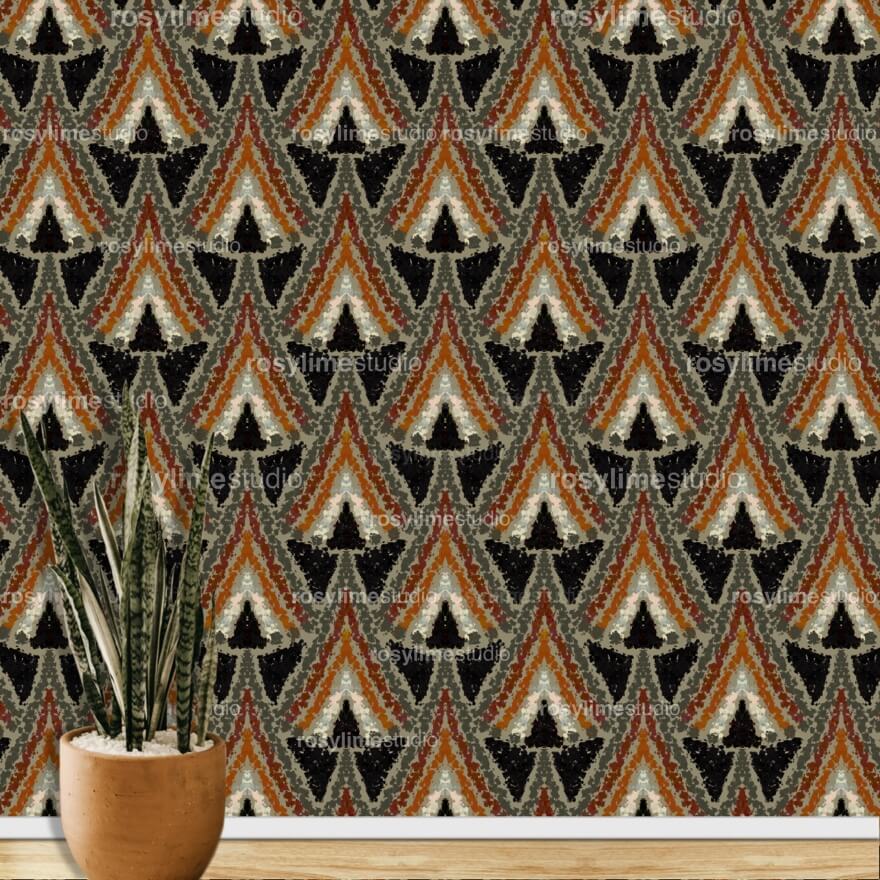 Seamless Pattern AB031EX-Abstract Geometric Tribal - Image 7