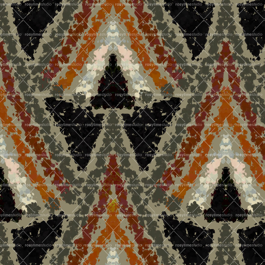Seamless Pattern AB031EX-Abstract Geometric Tribal