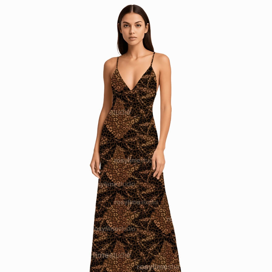 Seamless Pattern AP006EX-Animal print leopard brown - Image 2