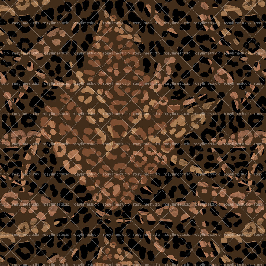 Seamless Pattern AP006EX-Animal print leopard brown