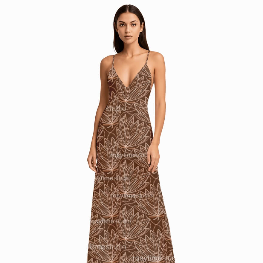 Seamless Pattern EM001CO-Embroidered leaves - Image 2