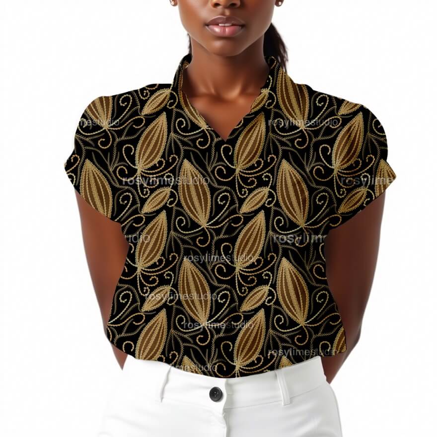 Seamless Pattern EM002EX-Organic abstract embroidery - Image 3